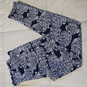 Southwinds Turtle Leggings cropped, Navy and White, Medium